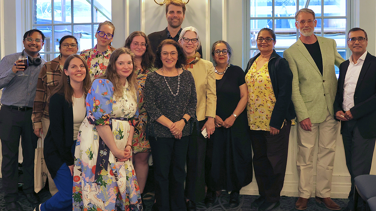 Fereshteh Hashemi with DSR students, faculty and staff at the Faculty of Arts & Science Awards 2025