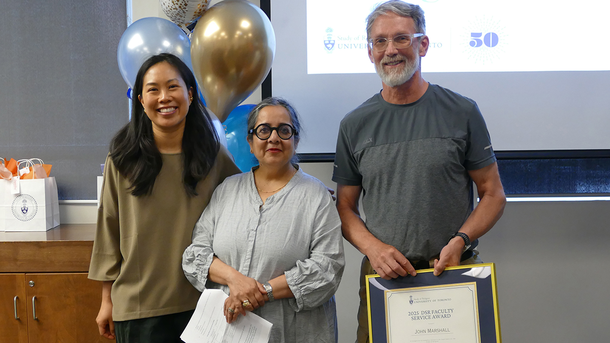 L-R: Amy Huynh, Professor Srilata Raman, Professor John Marshall