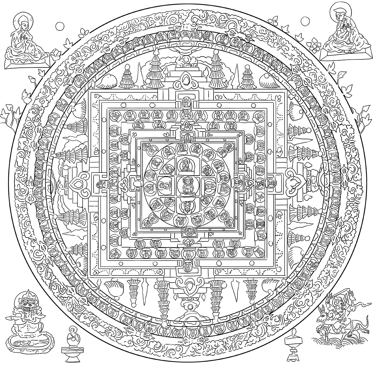 The mandala of Sarvavid Vairocana